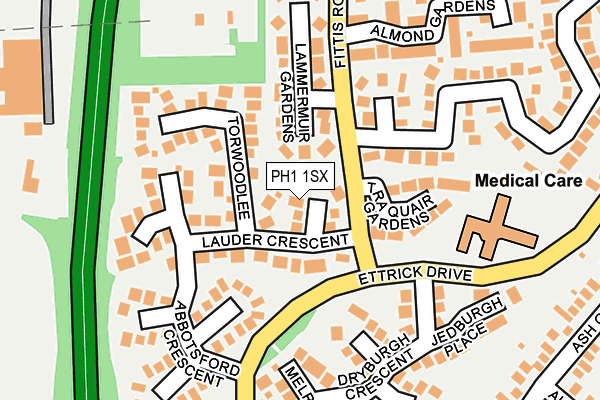 PH1 1SX map - OS OpenMap – Local (Ordnance Survey)