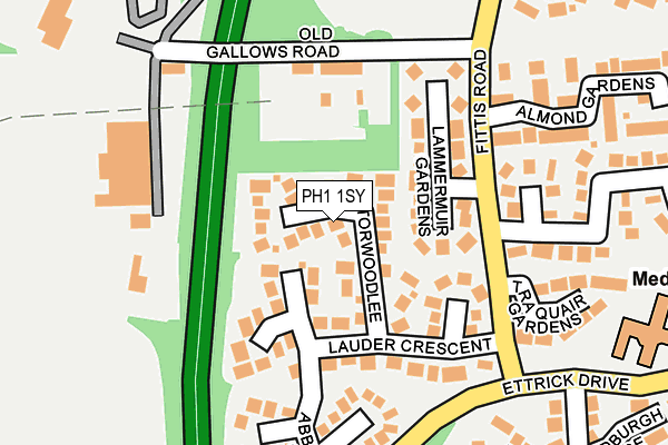 PH1 1SY map - OS OpenMap – Local (Ordnance Survey)