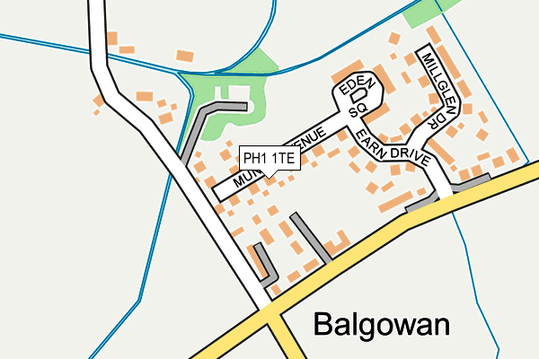 PH1 1TE map - OS OpenMap – Local (Ordnance Survey)