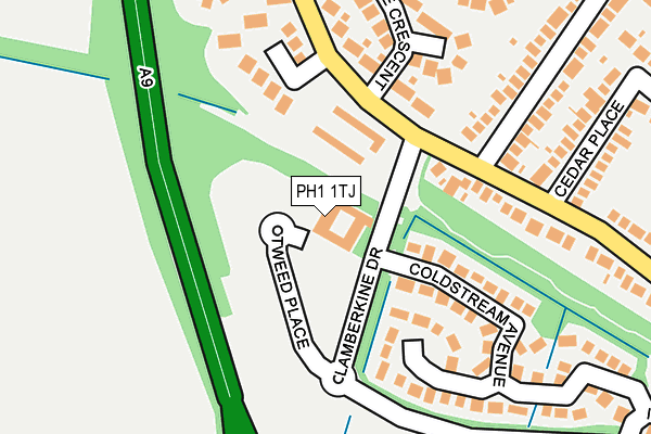 PH1 1TJ map - OS OpenMap – Local (Ordnance Survey)