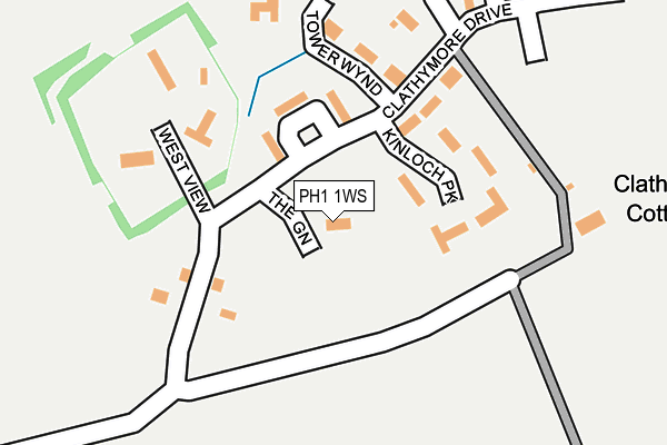 PH1 1WS map - OS OpenMap – Local (Ordnance Survey)