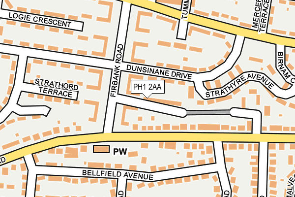 PH1 2AA map - OS OpenMap – Local (Ordnance Survey)