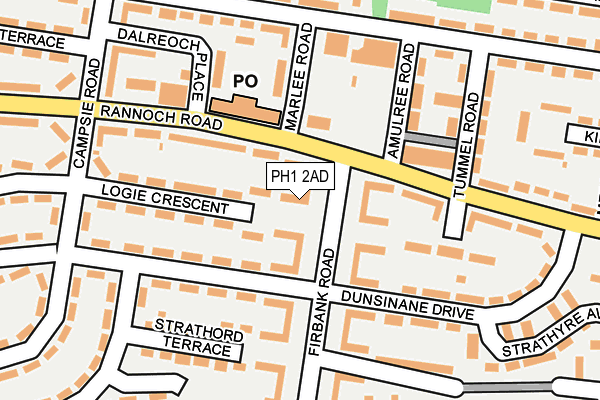 PH1 2AD map - OS OpenMap – Local (Ordnance Survey)