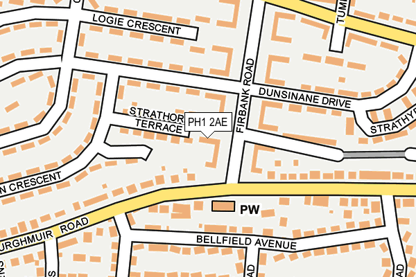 PH1 2AE map - OS OpenMap – Local (Ordnance Survey)