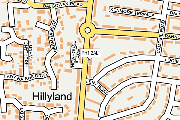PH1 2AL map - OS OpenMap – Local (Ordnance Survey)