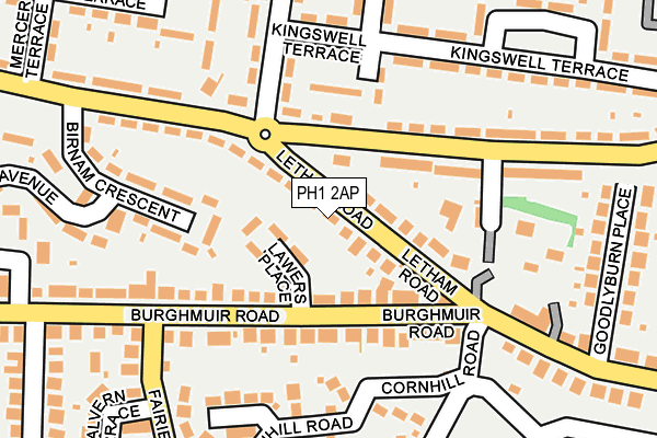 PH1 2AP map - OS OpenMap – Local (Ordnance Survey)