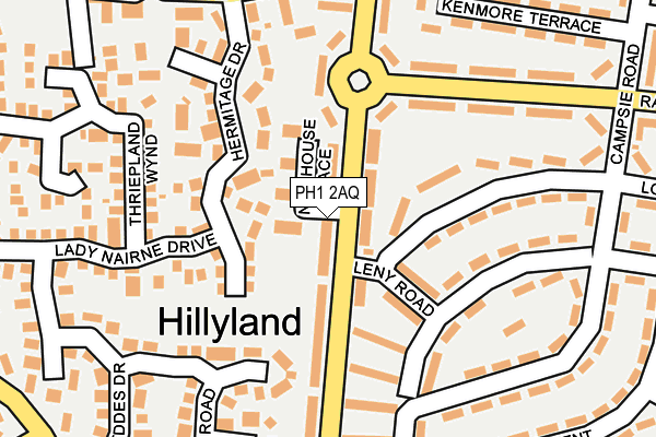 PH1 2AQ map - OS OpenMap – Local (Ordnance Survey)