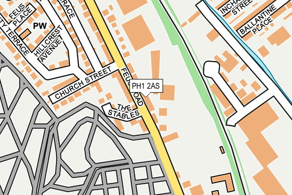 PH1 2AS map - OS OpenMap – Local (Ordnance Survey)