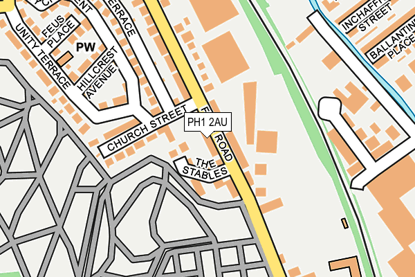 PH1 2AU map - OS OpenMap – Local (Ordnance Survey)