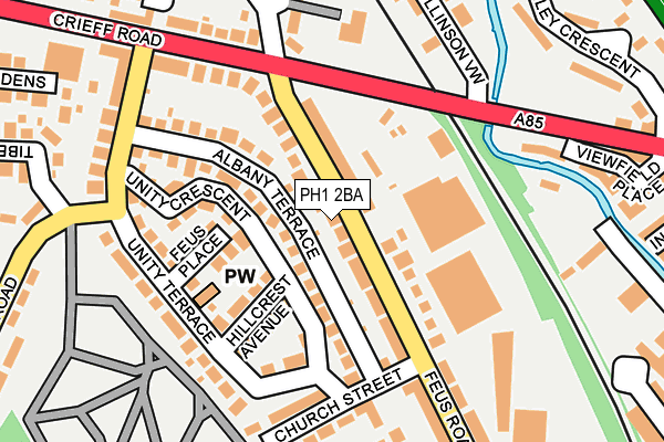 PH1 2BA map - OS OpenMap – Local (Ordnance Survey)