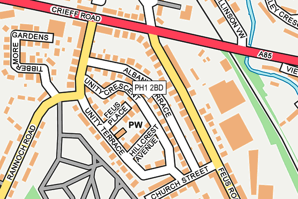 PH1 2BD map - OS OpenMap – Local (Ordnance Survey)