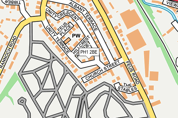 PH1 2BE map - OS OpenMap – Local (Ordnance Survey)