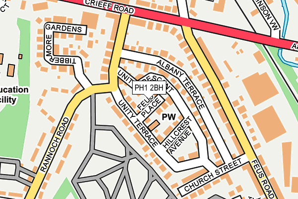 PH1 2BH map - OS OpenMap – Local (Ordnance Survey)