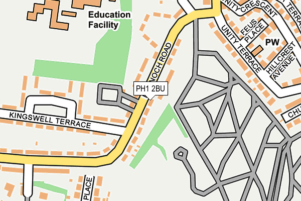 PH1 2BU map - OS OpenMap – Local (Ordnance Survey)
