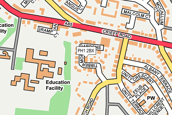 PH1 2BX map - OS OpenMap – Local (Ordnance Survey)