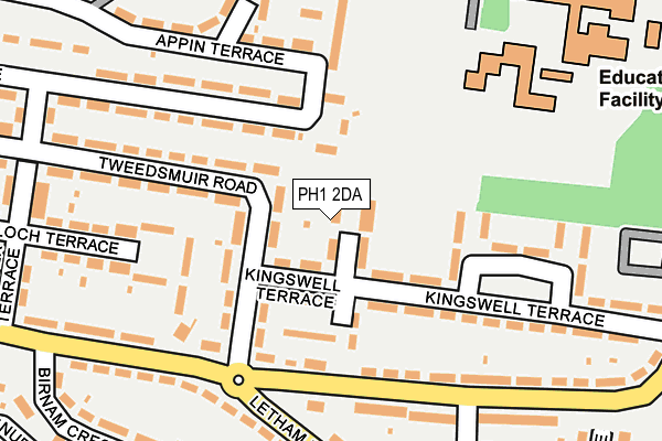 PH1 2DA map - OS OpenMap – Local (Ordnance Survey)