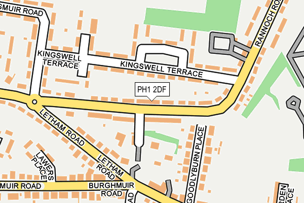PH1 2DF map - OS OpenMap – Local (Ordnance Survey)