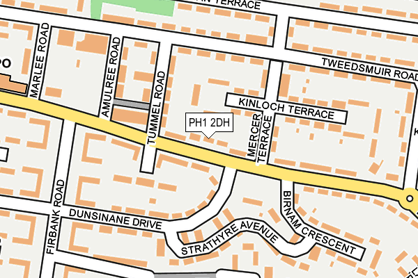 PH1 2DH map - OS OpenMap – Local (Ordnance Survey)