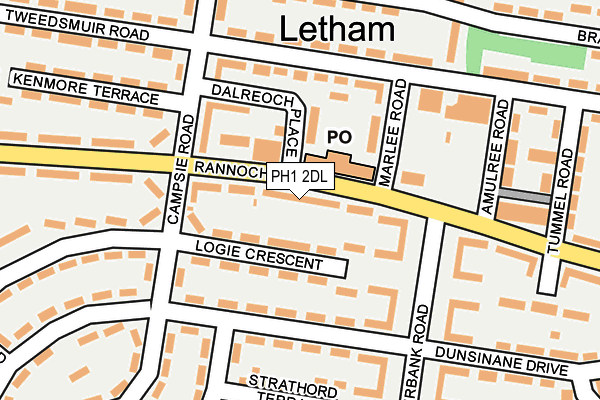 PH1 2DL map - OS OpenMap – Local (Ordnance Survey)