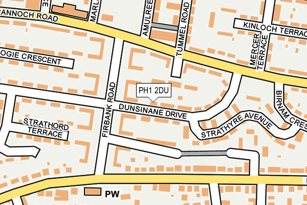 PH1 2DU map - OS OpenMap – Local (Ordnance Survey)