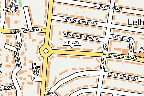 PH1 2DW map - OS OpenMap – Local (Ordnance Survey)