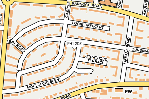 PH1 2DZ map - OS OpenMap – Local (Ordnance Survey)
