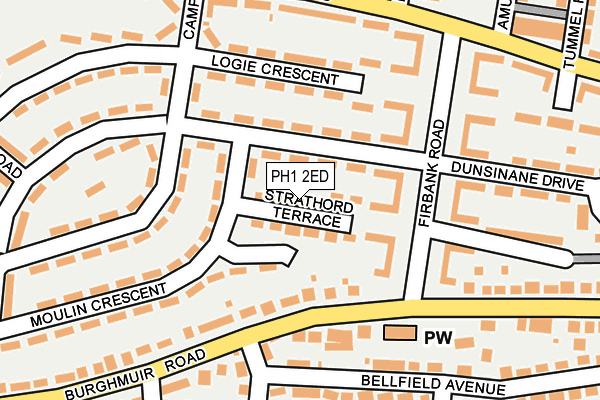 PH1 2ED map - OS OpenMap – Local (Ordnance Survey)