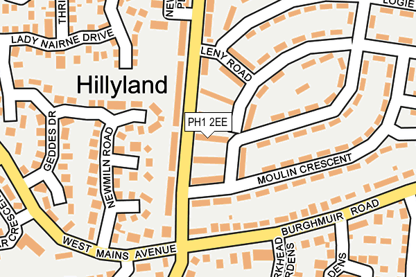 PH1 2EE map - OS OpenMap – Local (Ordnance Survey)