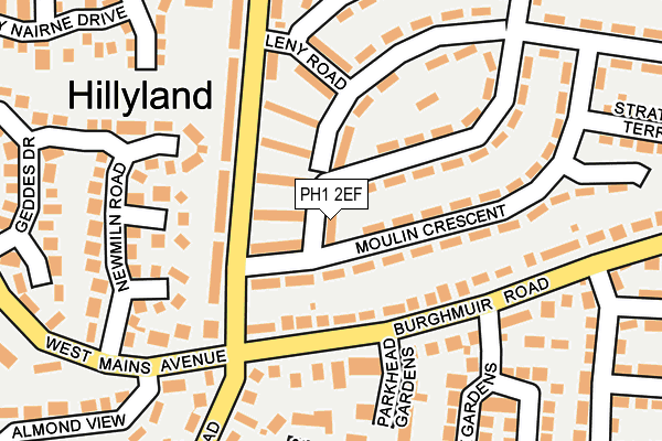 PH1 2EF map - OS OpenMap – Local (Ordnance Survey)