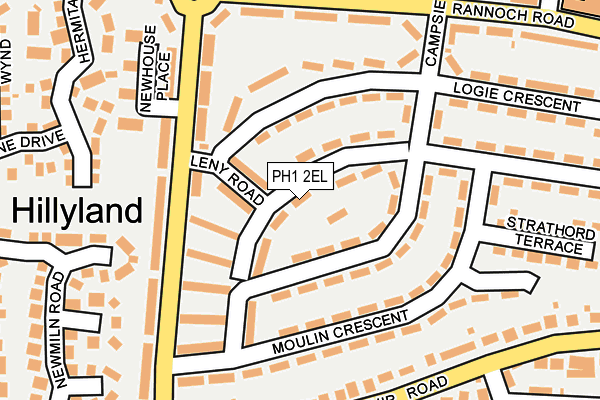 PH1 2EL map - OS OpenMap – Local (Ordnance Survey)