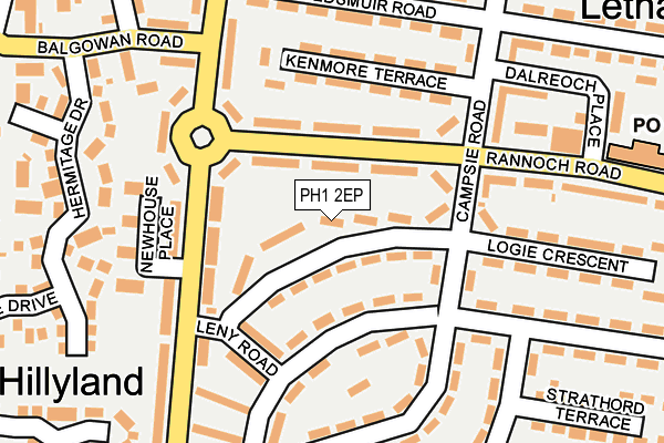 PH1 2EP map - OS OpenMap – Local (Ordnance Survey)