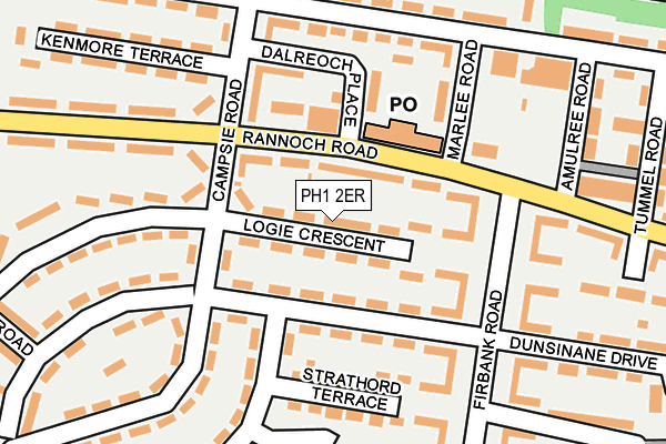 PH1 2ER map - OS OpenMap – Local (Ordnance Survey)