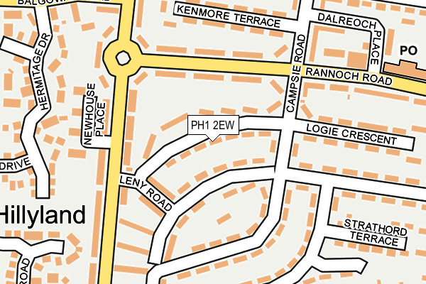 PH1 2EW map - OS OpenMap – Local (Ordnance Survey)
