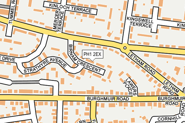 PH1 2EX map - OS OpenMap – Local (Ordnance Survey)