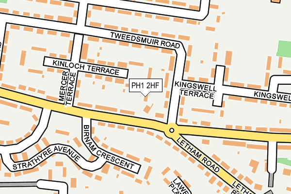 PH1 2HF map - OS OpenMap – Local (Ordnance Survey)