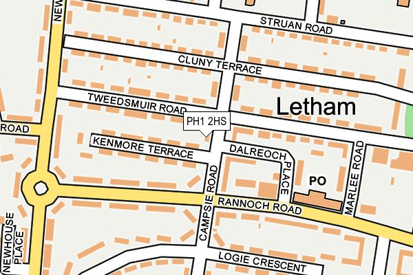 PH1 2HS map - OS OpenMap – Local (Ordnance Survey)