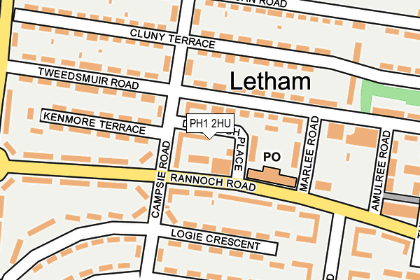 PH1 2HU map - OS OpenMap – Local (Ordnance Survey)