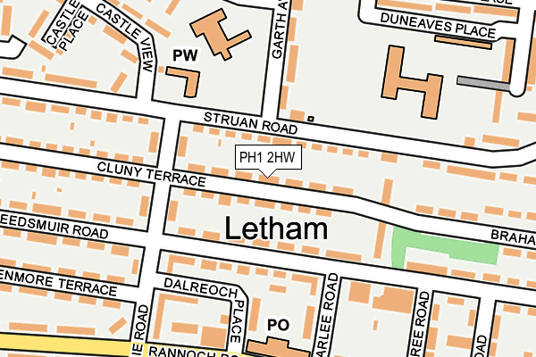 PH1 2HW map - OS OpenMap – Local (Ordnance Survey)