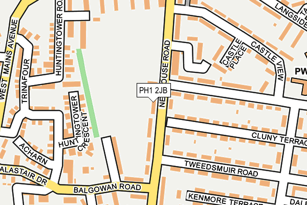 PH1 2JB map - OS OpenMap – Local (Ordnance Survey)