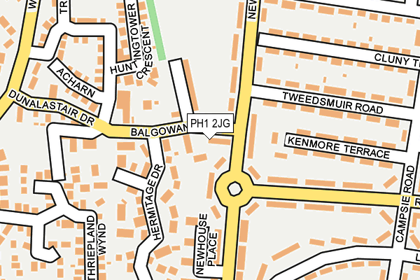 PH1 2JG map - OS OpenMap – Local (Ordnance Survey)