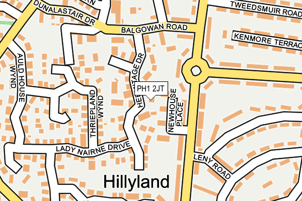 PH1 2JT map - OS OpenMap – Local (Ordnance Survey)