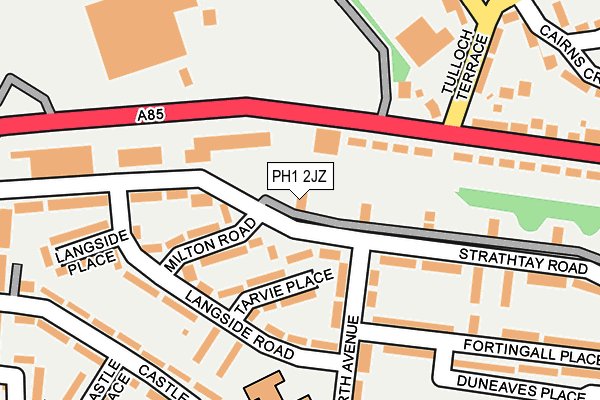 PH1 2JZ map - OS OpenMap – Local (Ordnance Survey)