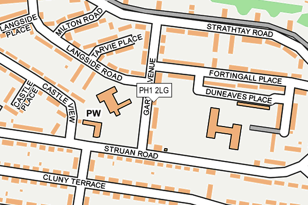PH1 2LG map - OS OpenMap – Local (Ordnance Survey)