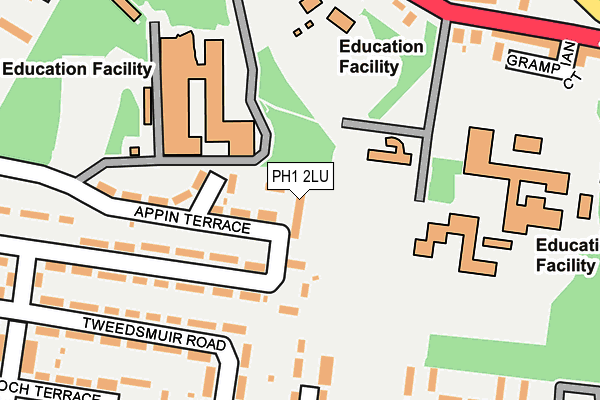 PH1 2LU map - OS OpenMap – Local (Ordnance Survey)