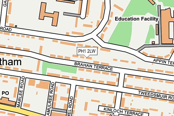 PH1 2LW map - OS OpenMap – Local (Ordnance Survey)