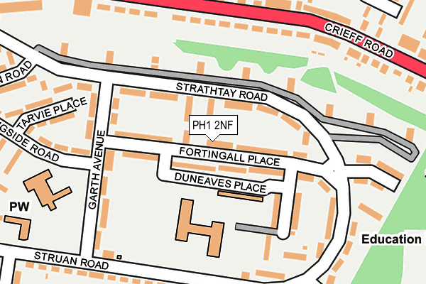 PH1 2NF map - OS OpenMap – Local (Ordnance Survey)