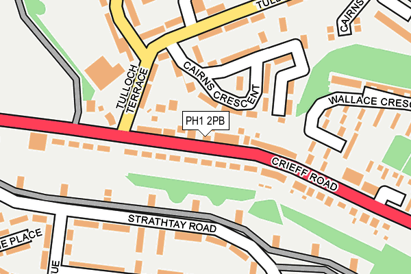 PH1 2PB map - OS OpenMap – Local (Ordnance Survey)