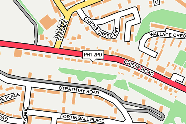 PH1 2PD map - OS OpenMap – Local (Ordnance Survey)