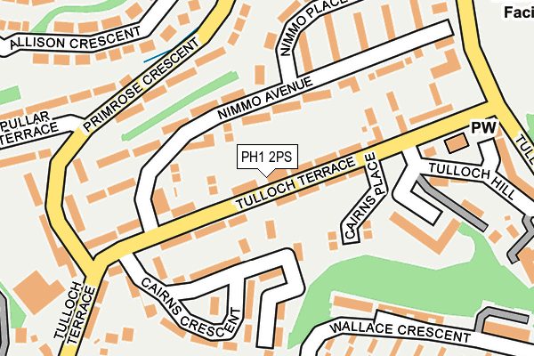 PH1 2PS map - OS OpenMap – Local (Ordnance Survey)