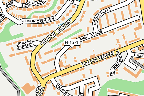 PH1 2PT map - OS OpenMap – Local (Ordnance Survey)